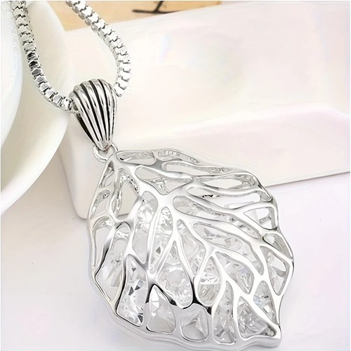 Kette mit anhänger blatt - kette, +