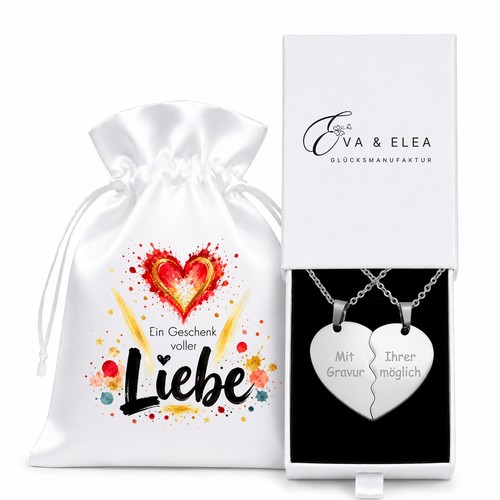 Partnerketten mit gravur liebe - gravur,
