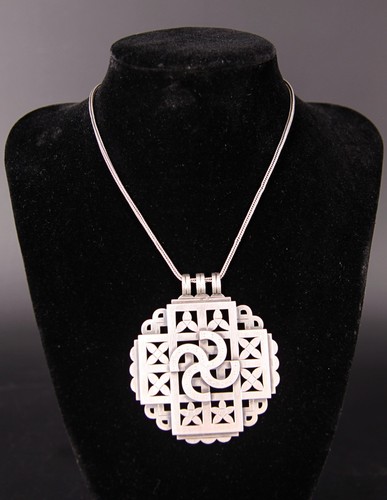 Großer anhänger 835 - großer, silber