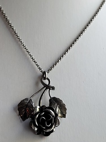 Großer rosen anhänger 925 - großer,