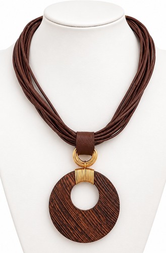 Damen statement kette braun - damen,