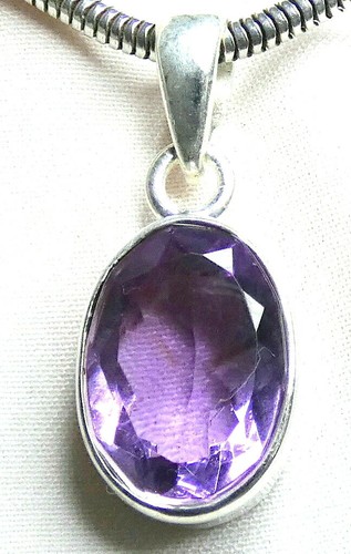 Amethyst anhänger 925 silber - 925,