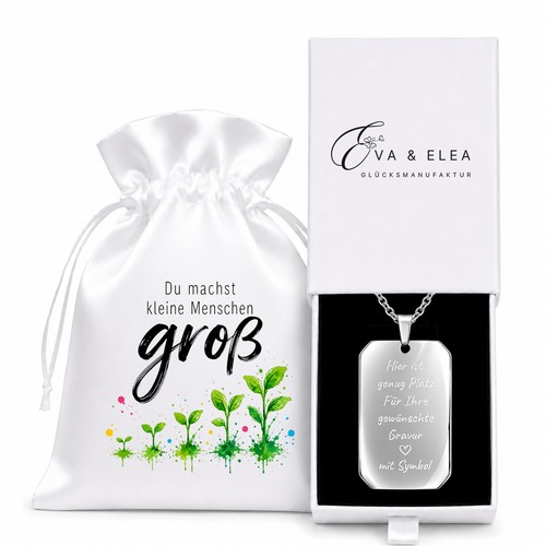 Kette mit gravur - kette, „du