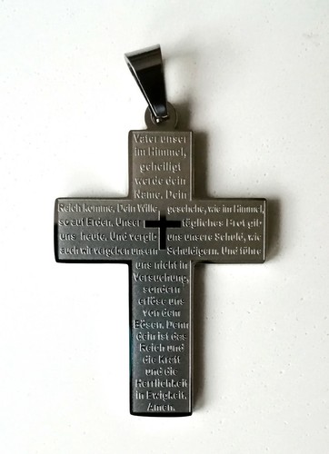 Anhänger kreuz edelstahl - kreuz,