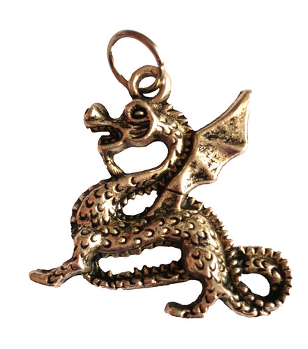 Großer drache anhänger - anhänger, tibet