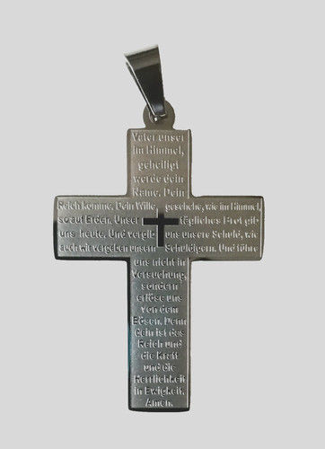 Anhänger kreuz edelstahl - kreuz,