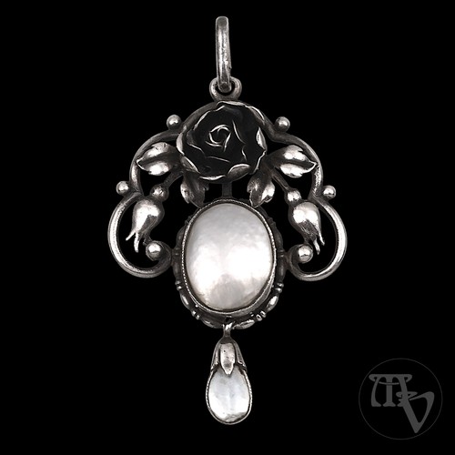 Jugendstil rosen anhänger - rosen,