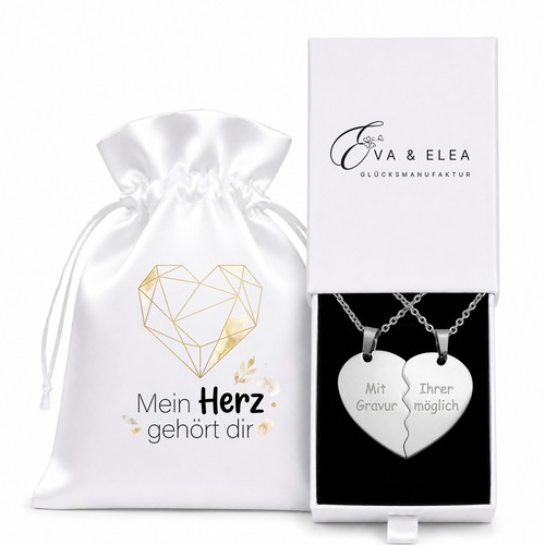 Partnerketten mit gravur liebe - mit,